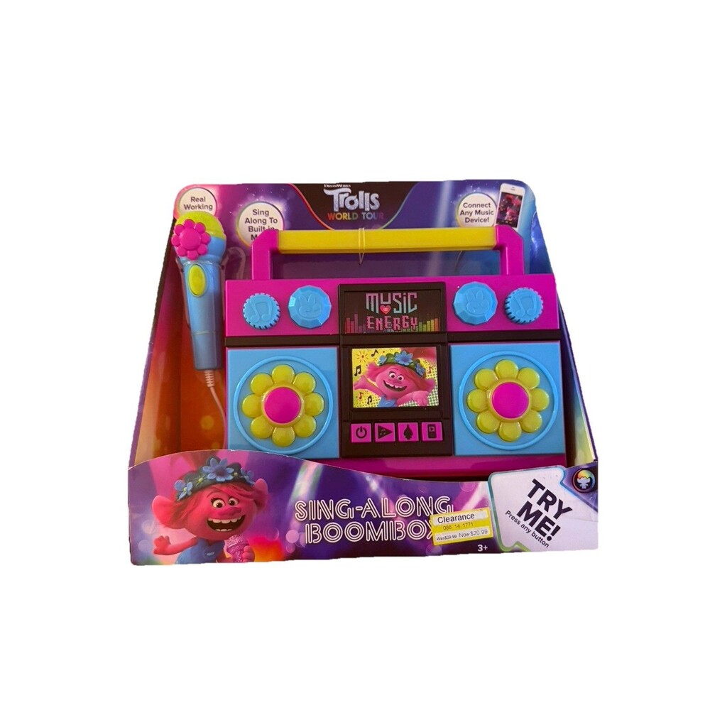 Trolls World Tour Sing Along Boombox Karaoke Music Toy New